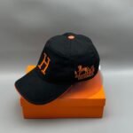 Hermes Davis H Primavera Cap Black Hermes Cap - Image 3