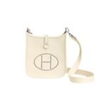 Hermes Evelyne 16 Amazone Bag Beige With Silver-Toned Hardware For Women, Women's Shoulder And Crossbody Bags 6.3in/16cm