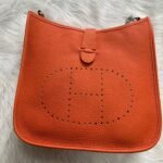 Hermes Evelyne III 29 Bag Orange With Silver-Toned Hardware H056277CC9J - Image 2