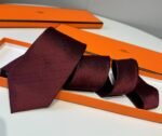 Hermes Faconnee H Tie Red For Men - Image 5