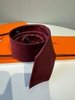 Hermes Faconnee H Tie Red For Men - Image 3