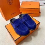 Hermes Go Mule Navy Blue For Men - Image 10