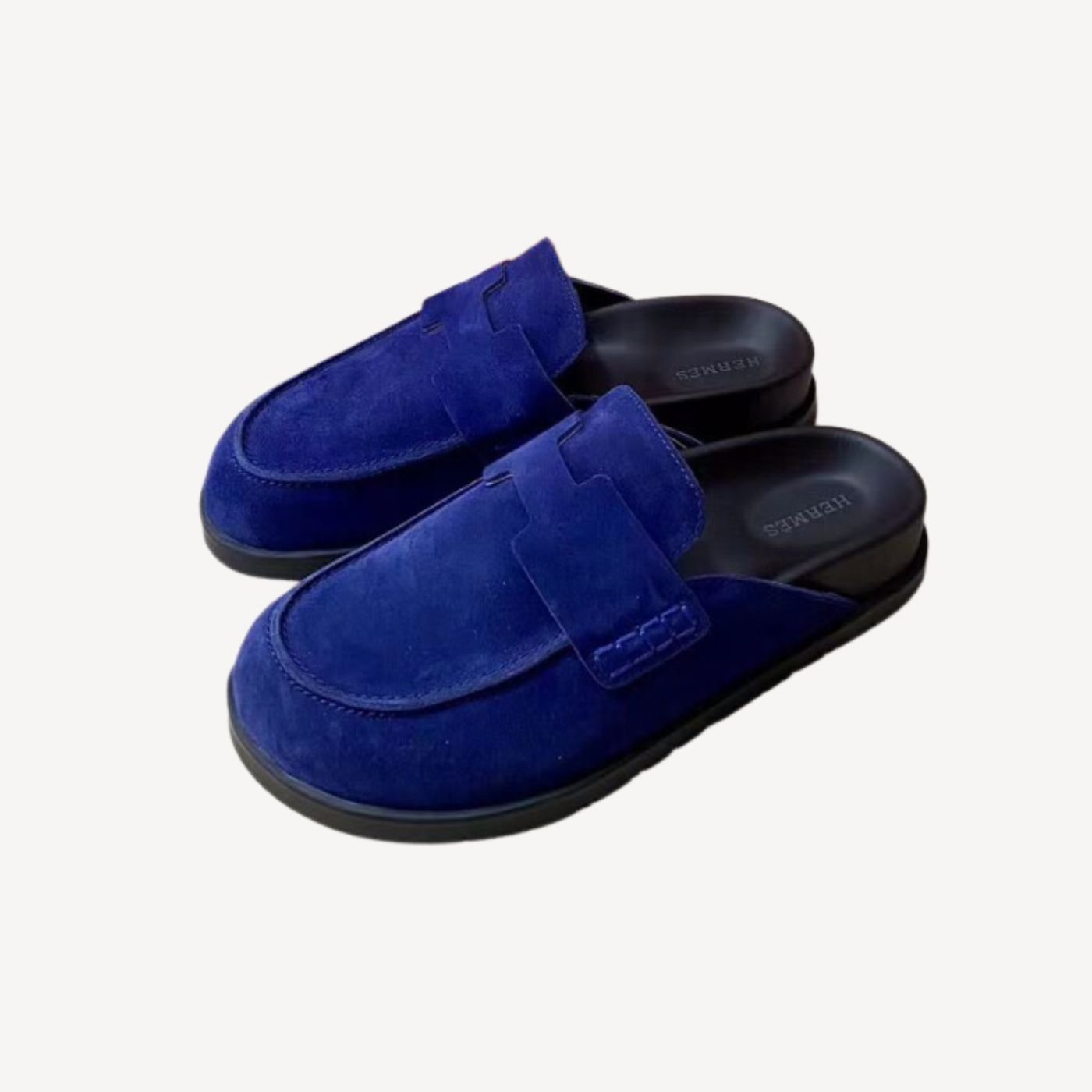xr:d:DAFjitk7JkQ:2100,j:4388040143227930936,t:23110502 Hermes Go Mule Navy Blue For Men - Image 1