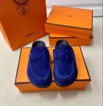 Hermes Go Mule Navy Blue For Men - Image 8