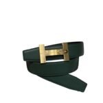 Hermès “H-Zip” 38mm Reversible Belt Black & Green - Image 2