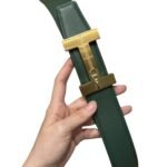 Hermès “H-Zip” 38mm Reversible Belt Black & Green - Image 8