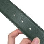 Hermès “H-Zip” 38mm Reversible Belt Black & Green - Image 11