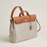 Hermes Herbag Messenger 39 Crossbody Bag 14in/ 35.6cm Beige Silver Hardware For Men H084623CKAF - Image 3