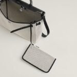 Hermes Herbag Messenger 39 Crossbody Bag 14in/ 35.6cm Ecru/ Black Silver Hardware For Men H084623CKAA - Image 5