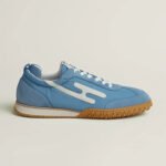 Hermes Jet Sneaker Blue Jean/ Blanc For Men H261807ZH3R390 - Image 3