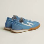 Hermes Jet Sneaker Blue Jean/ Blanc For Men H261807ZH3R390 - Image 4