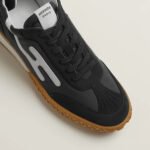 Hermes Jet Sneaker Noir Blanc For Men H261807ZH01390 - Image 6