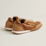 Hermes Jet Sneaker Brun Amourette/ Miel For Men H242925ZHWT390 - Image 4