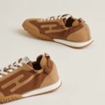 Hermes Jet Sneaker Brun Amourette/ Miel For Men H242925ZHWT390 - Image 6