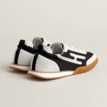 Hermes Jet Sneaker Noir/ Blanc For Men H242923ZH02390 - Image 5