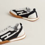 Hermes Jet Sneaker Noir/ Blanc For Men H242923ZH02390 - Image 6