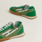 Hermes Jet Sneaker Vert Jungle/ Blanc For Men H261807ZHJM390 - Image 6