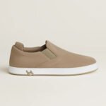 Hermes Lucky Slip On Sneaker Beige Sable For Men H252896ZHC9390 - Image 4