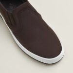 Hermes Lucky Slip On Sneaker Marron Ebene For Men H252896ZHME400 - Image 5