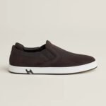 Hermes Lucky Slip On Sneaker Marron Ebene For Men H252896ZHME400 - Image 4