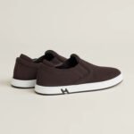Hermes Lucky Slip On Sneaker Marron Ebene For Men H252896ZHME400 - Image 3