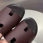 Hermes Oran Sandal Burgundy For Men - Image 8