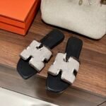 Hermes Oran Sandal White For Women - Image 10