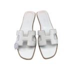 Hermes Oran Sandal White For Women