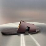 Hermes Oran Sandal Burgundy For Men - Image 3
