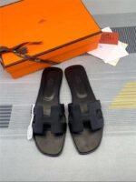 Hermes Oran Sandal Black For Women - Image 7