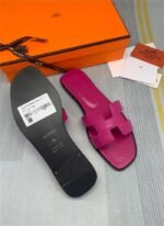 Hermes Oran Sandal Dark Pink For Women - Image 4
