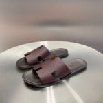 Hermes Oran Sandal Burgundy For Men - Image 6