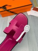 Hermes Oran Sandal Dark Pink For Women - Image 3