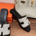 Hermes Oran Sandal White For Women - Image 6