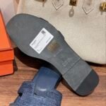 Hermes Oran Sandal Navy Blue For Women - Image 3