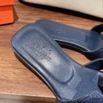 Hermes Oran Sandal Navy Blue For Women - Image 2