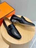 Hermes Paris Loaferss H Buckle Black For Men - Image 6