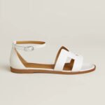 Hermes Santorini Sandals Blanc For Women H182139Z 91350 - Image 5