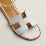 Hermes Santorini Sandals Blanc For Women H182139Z 91350 - Image 3