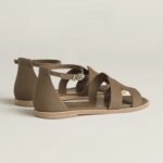 Hermes Santorini Sandals Etoupe For Women H182138Z X3370 - Image 4