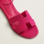 Hermes Santorini Sandals Rose Sakura For Women H231228Z SR370 - Image 5