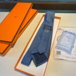 Hermes Tie Larguez Les Amarres Twillbi Blue For Men - Image 6