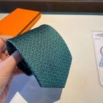 Hermes Tie Larguez Les Amarres Twillbi Green For Men - Image 8