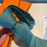 Hermes Tie Larguez Les Amarres Twillbi Green For Men - Image 7
