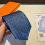Hermes Tie Larguez Les Amarres Twillbi Blue For Men - Image 4
