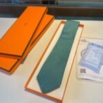 Hermes Tie Larguez Les Amarres Twillbi Green For Men - Image 5