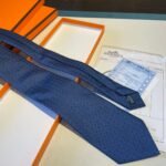 Hermes Tie Larguez Les Amarres Twillbi Blue For Men - Image 5