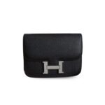 Hermes Constance Handbag Black For Women 22cm/8.7in