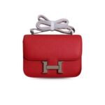 Hermes Constance Handbag Red For Women 22cm/8.7in