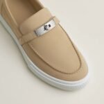 Hermes Game Slip-On Sneakers Beige For Men H241851ZH5K420 - Image 3